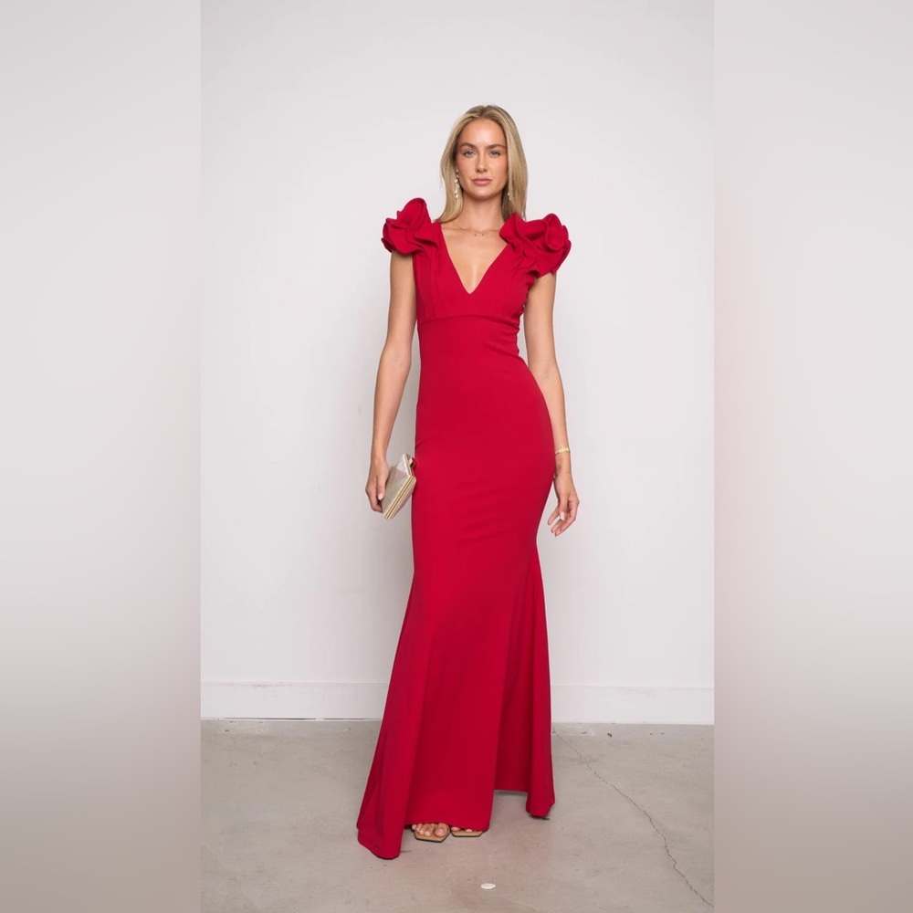 Elegant Red Evening Gown